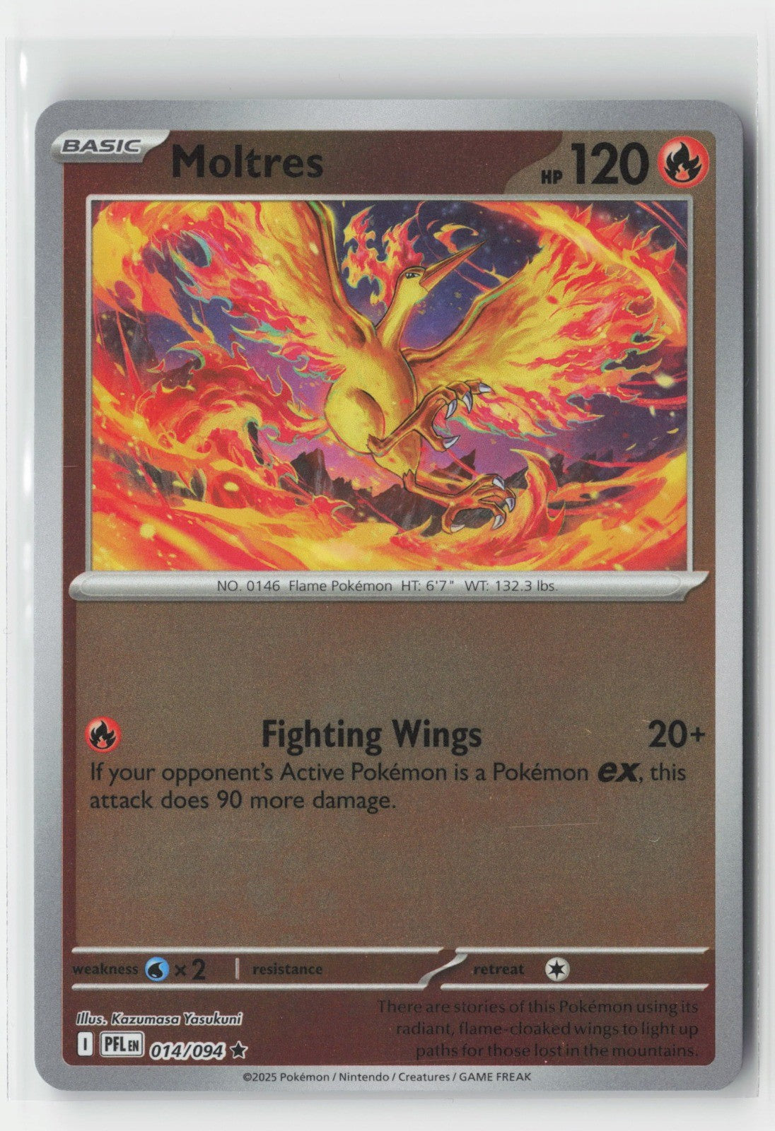Moltres Reverse Holo ME02: Phantasmal Flames PFL 014/094 Pokemon TCG