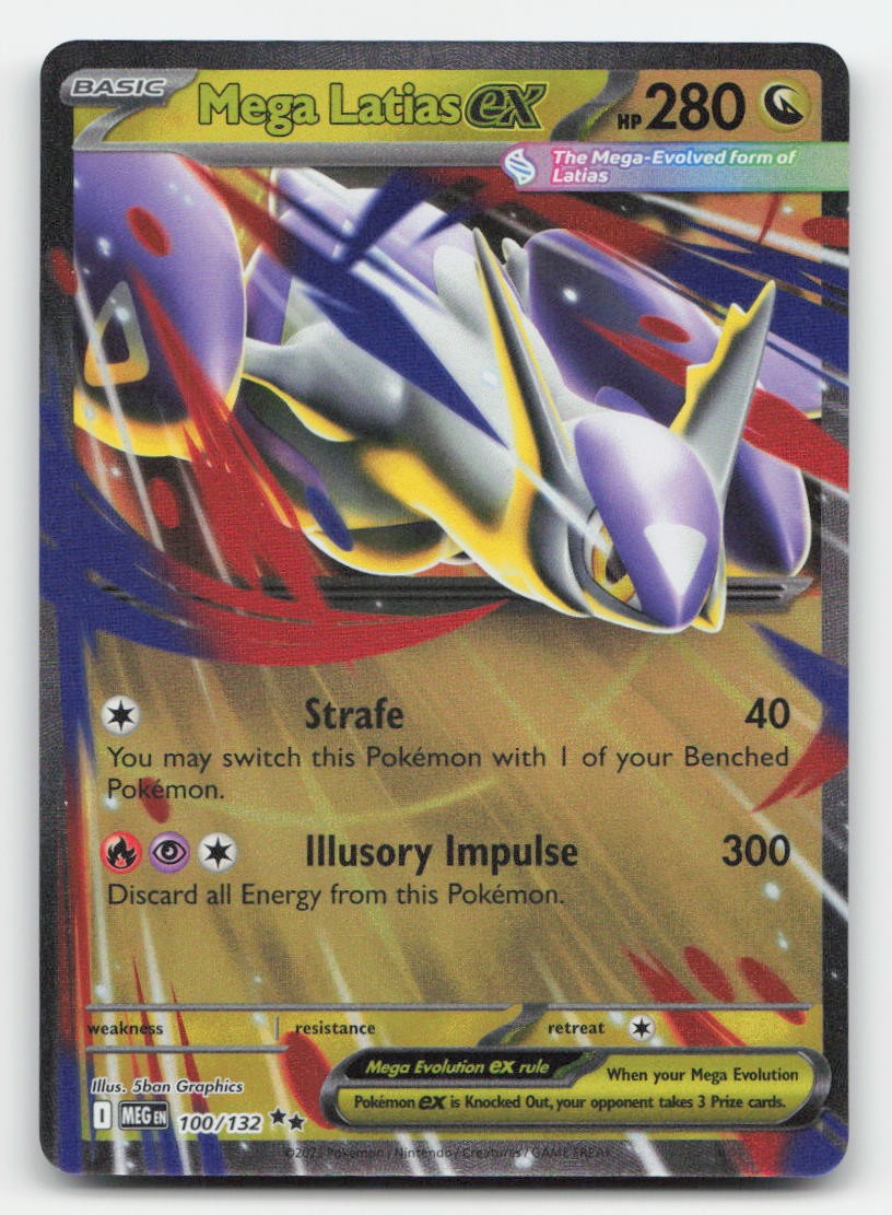 Mega Latias ex Holo Mega Evolution 100/132 Double Rare Pokemon NM
