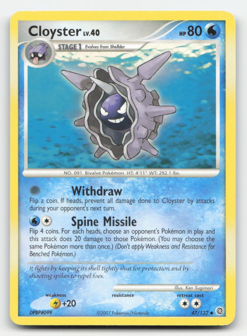 Cloyster Secret Wonders 47/132 UC Pokemon DMG