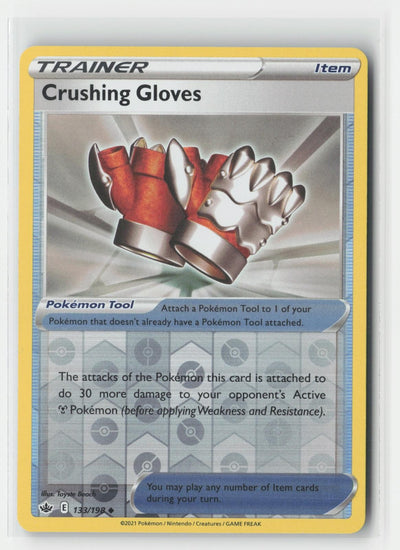Crushing Gloves Reverse Holo Chilling Reign 133/198 UC Pokemon NM