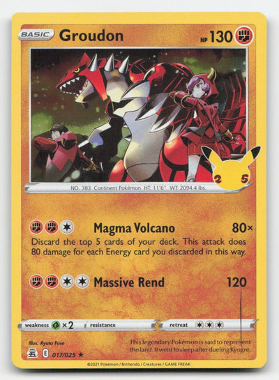 Groudon Holo Celebrations 017/025 R Pokemon LP