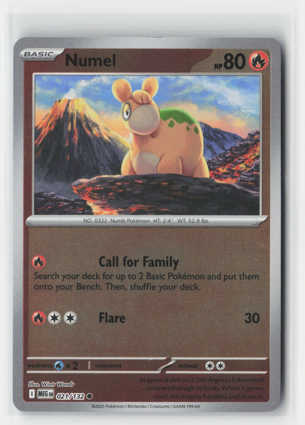 Numel Reverse Holo ME01: Mega Evolution MEG 021/132 Pokemon TCG
