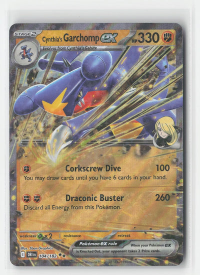 Cynthia's Garchomp ex Holo Destined Rivals 104/182 Double Rare Pokemon NM