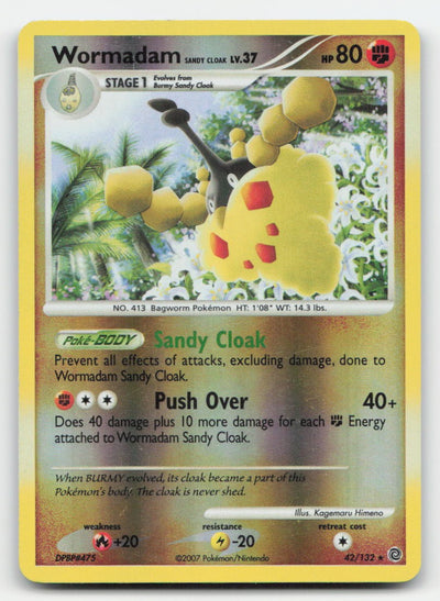 Wormadam Sandy Cloak Reverse Holo Secret Wonders 42/132 R Pokemon MP