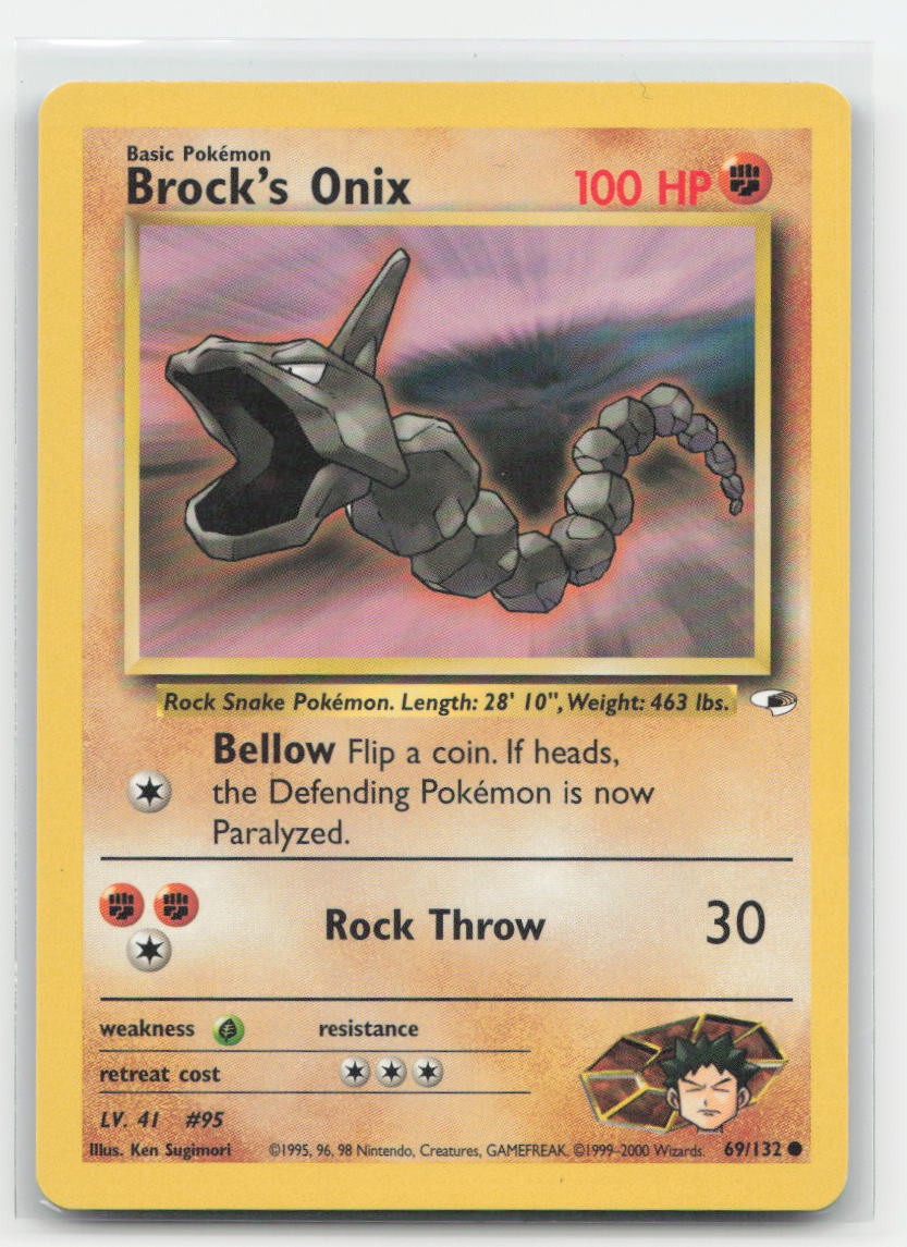 Brock's Onix Gym Heroes 69/132 C Pokemon MP