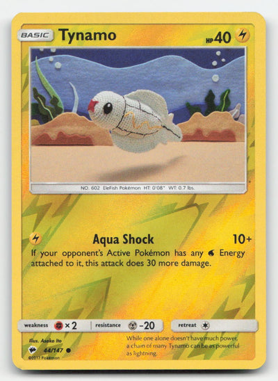 Tynamo Reverse Holo Burning Shadows 44/147 C Pokemon HP