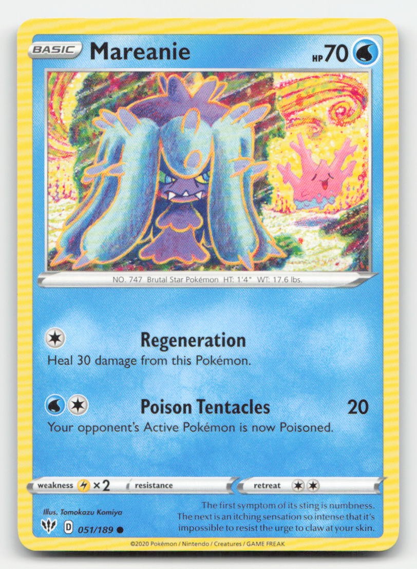 Mareanie Darkness Ablaze 051/189 C Pokemon NM