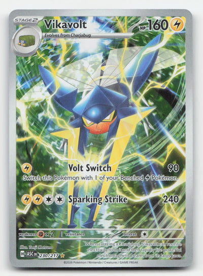 Vikavolt Ascended Heroes 230/217 Illustration Rare Pokemon NM