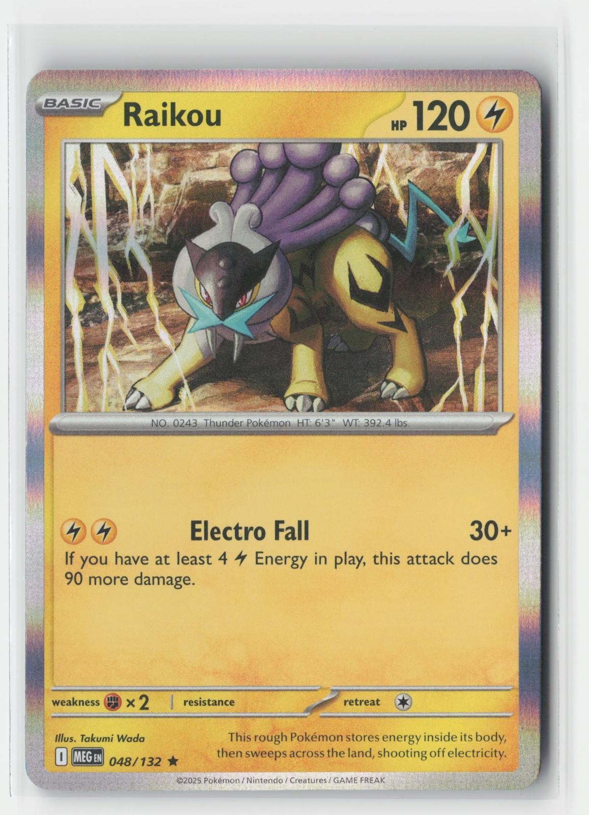 Raikou Holo Mega Evolution 048/132 R Pokemon NM