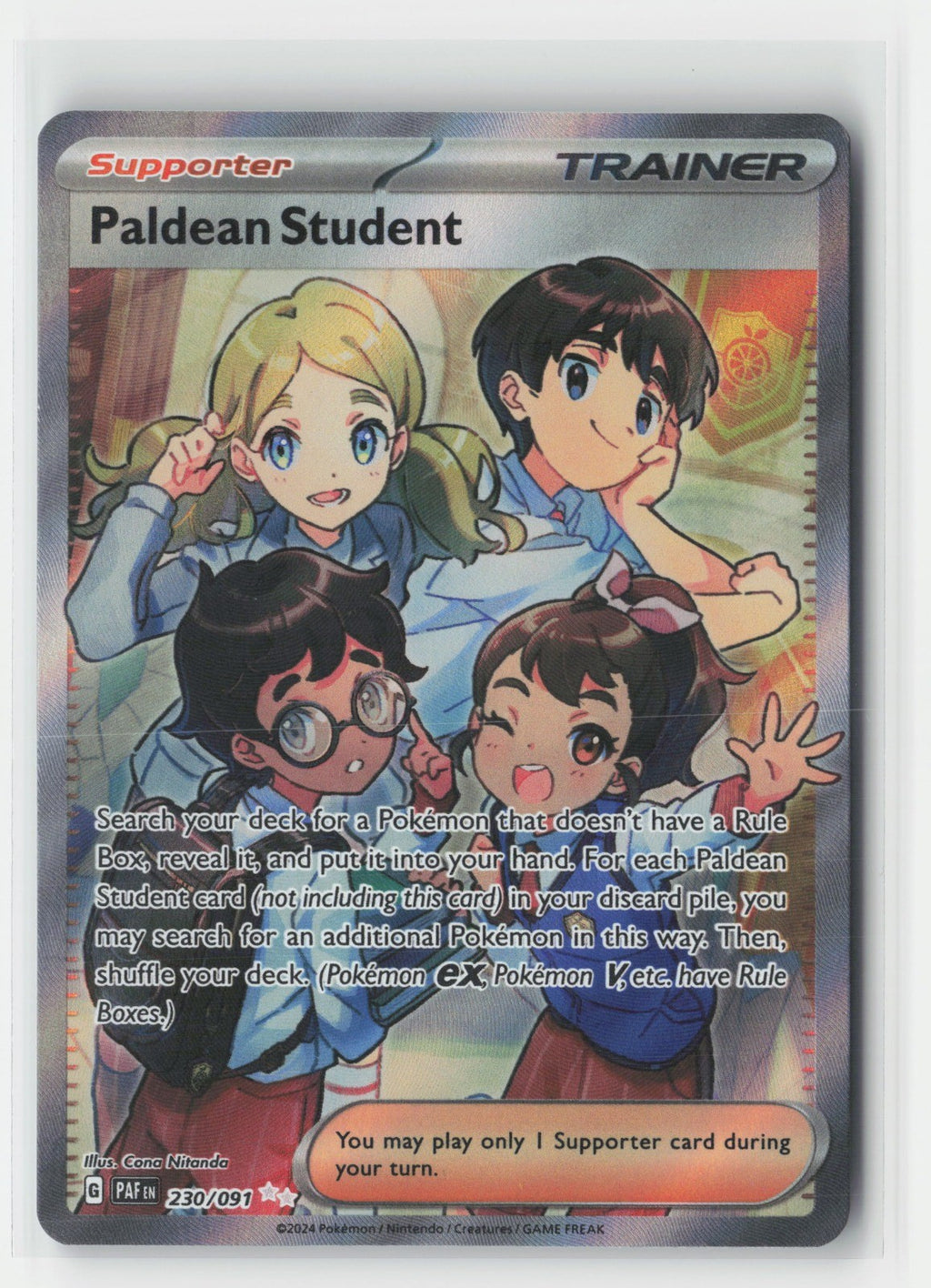 Paldean Student Holo SV: Paldean Fates PAF 230/091 Pokemon TCG