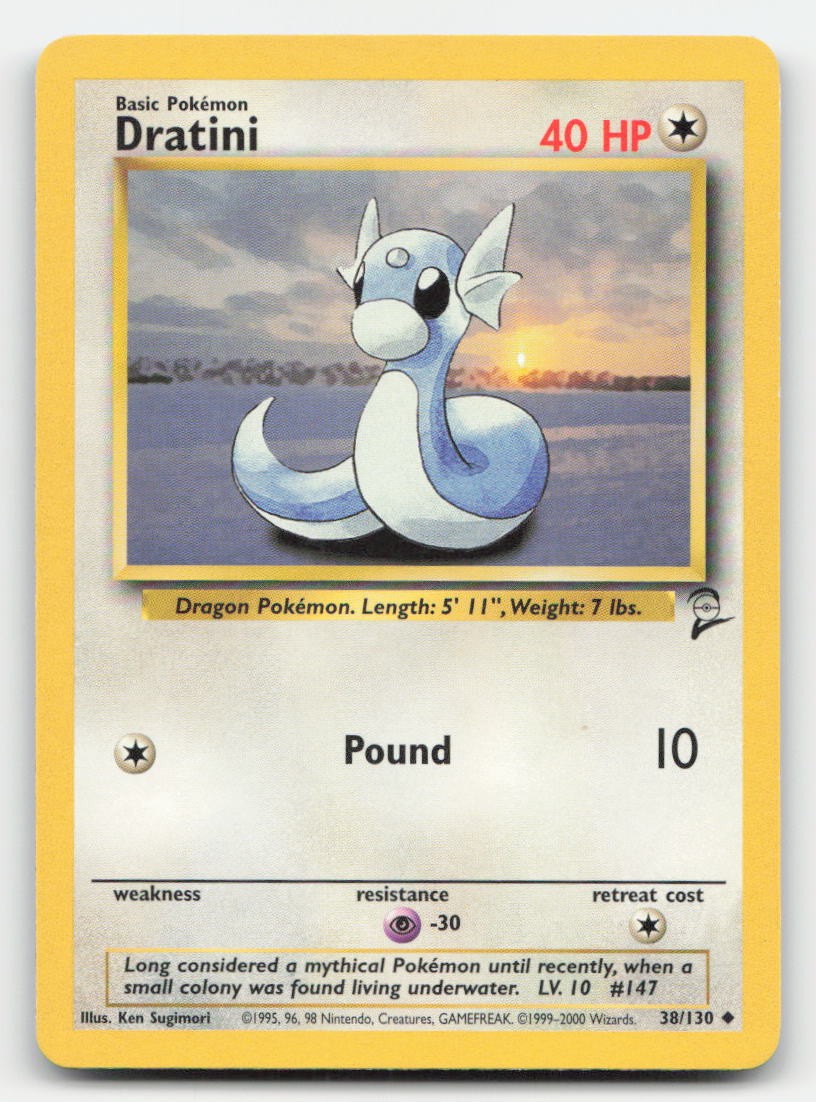 Dratini Base Set 2 38/130 UC Pokemon LP