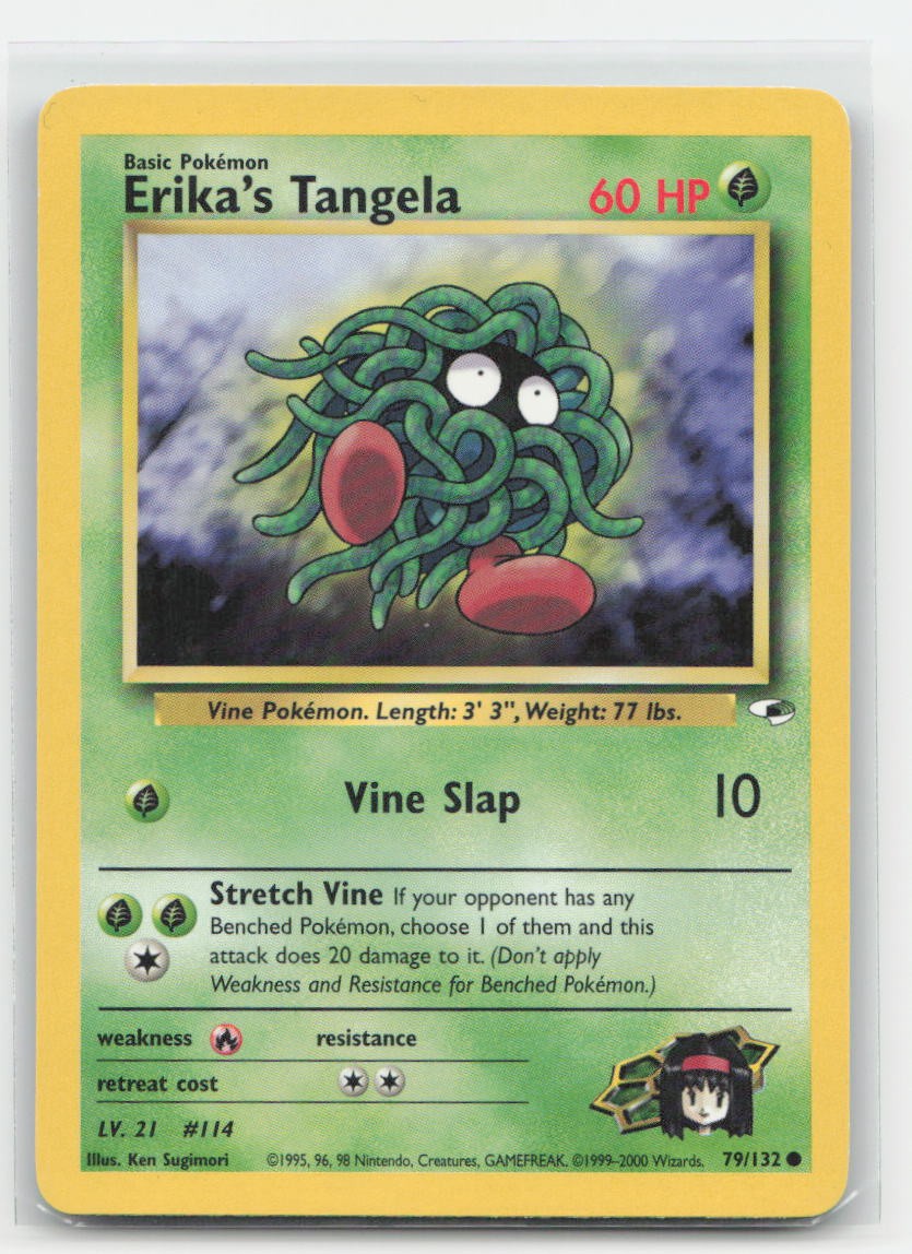 Erika's Tangela Unlimited Gym Heroes 79/132 C Pokemon MP