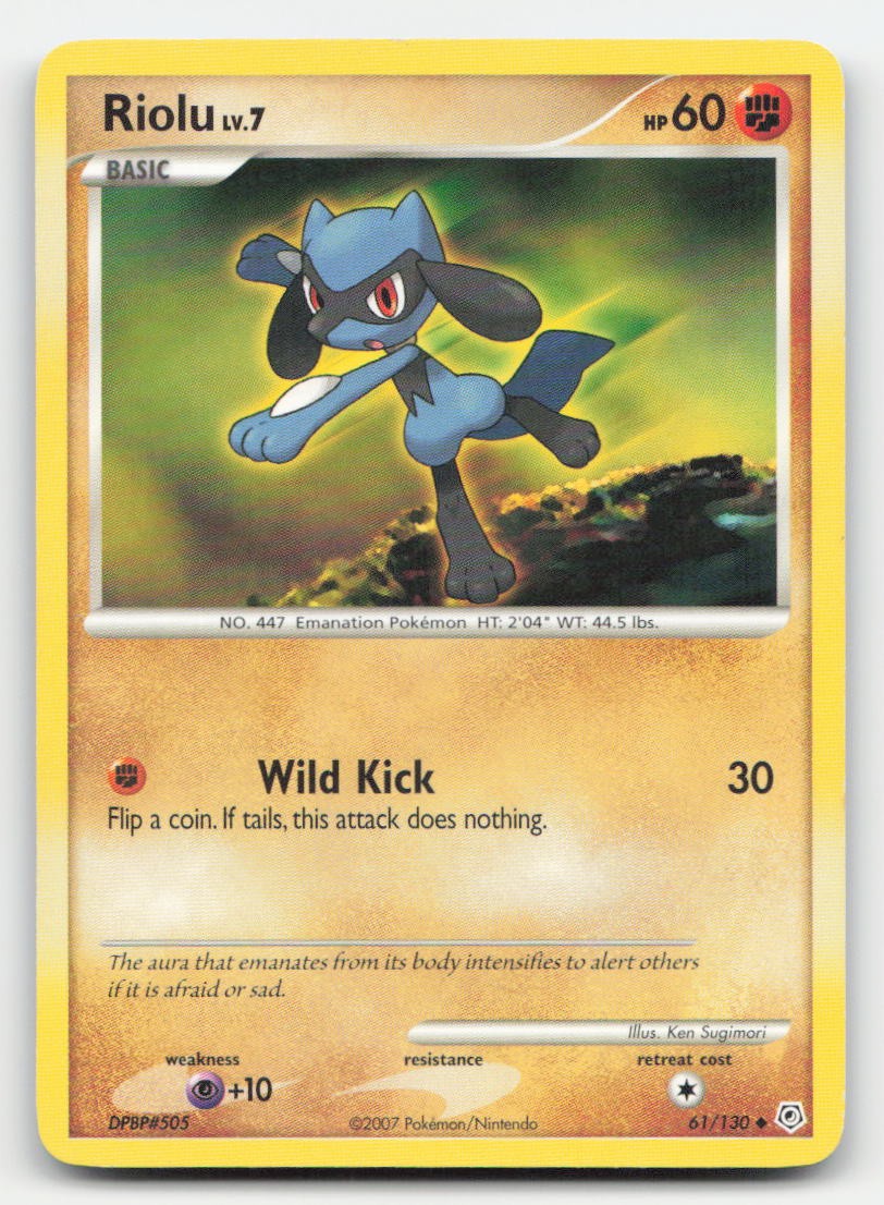 Riolu Diamond & Pearl 61/130 UC Pokemon MP