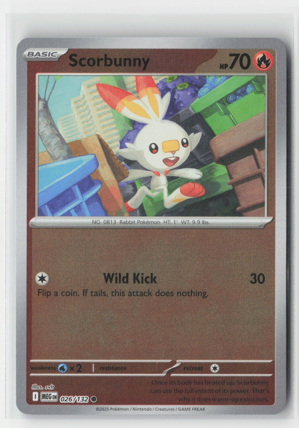Scorbunny Reverse Holo ME01: Mega Evolution MEG 026/132 Pokemon TCG