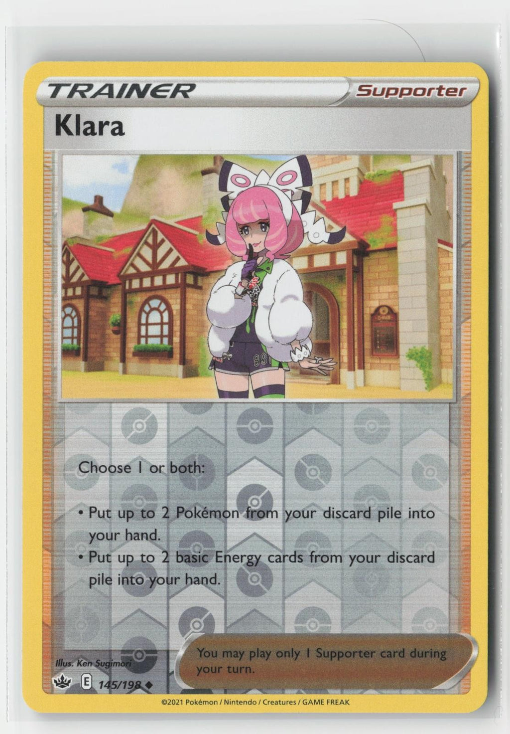 Klara Reverse Holo Chilling Reign 145/198 UC Pokemon NM