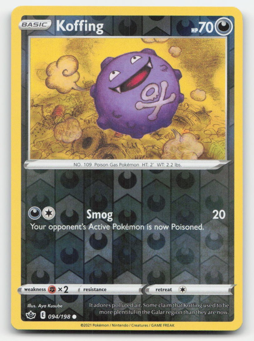 Koffing Reverse Holo Chilling Reign 094/198 C Pokemon NM