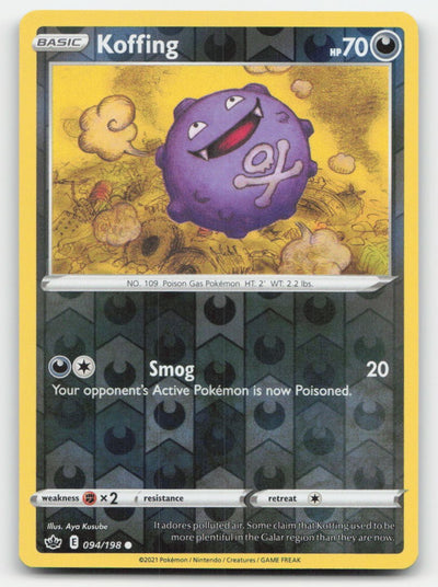 Koffing Reverse Holo Chilling Reign 094/198 C Pokemon NM