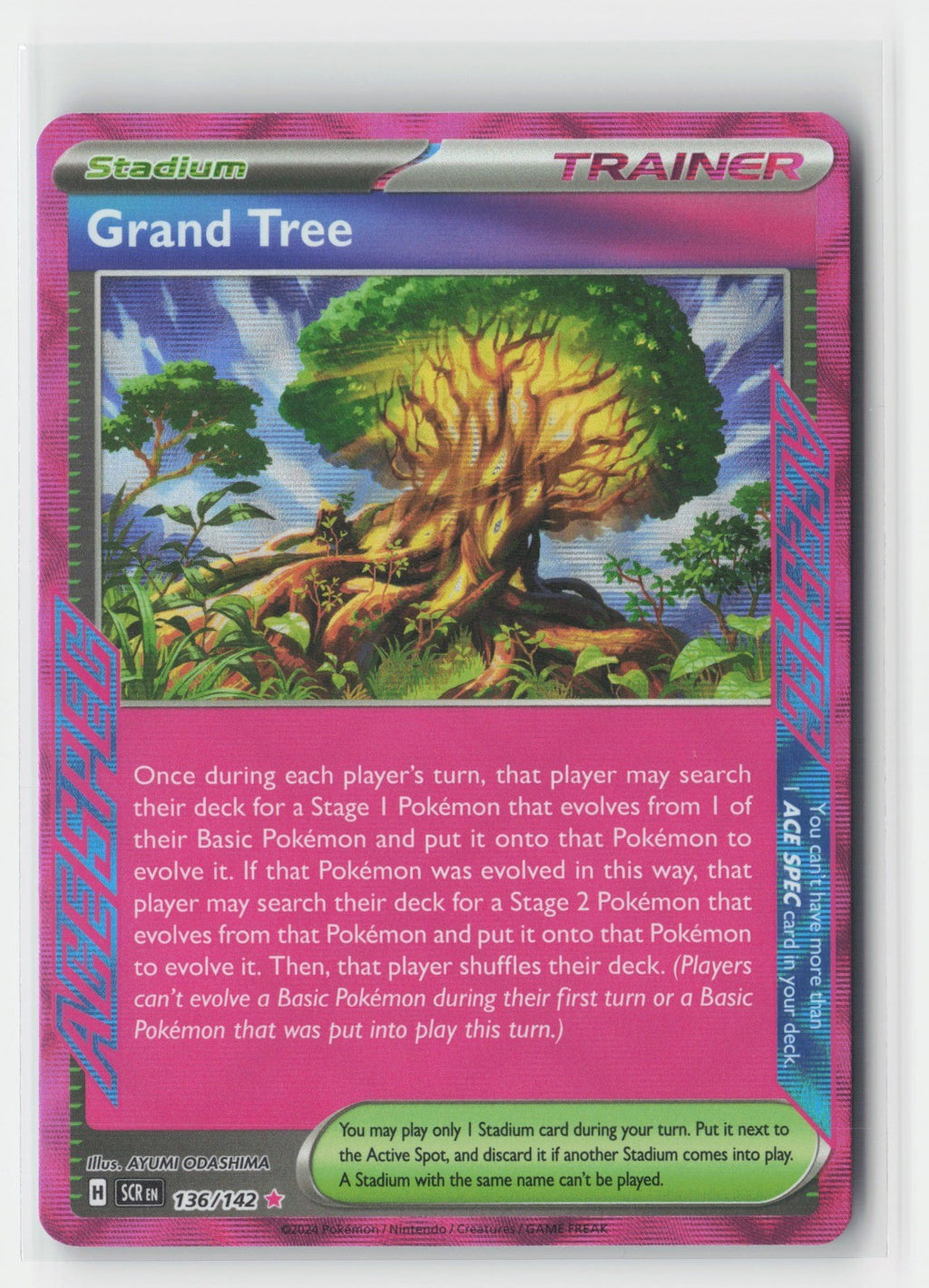 Grand Tree Holo SV07: Stellar Crown SCR 136/142 Pokemon TCG