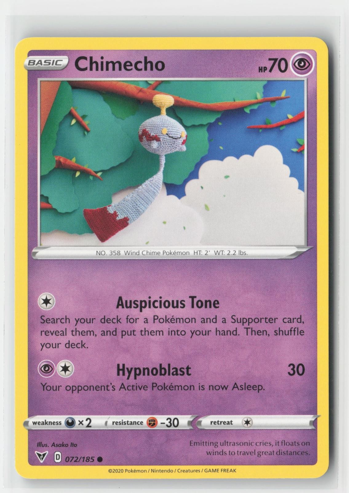 Chimecho Vivid Voltage 072/185 C Pokemon NM