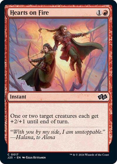 Hearts on Fire J25 #17 (Near Mint Common) Magic: The Gathering: Foundations Jumpstart