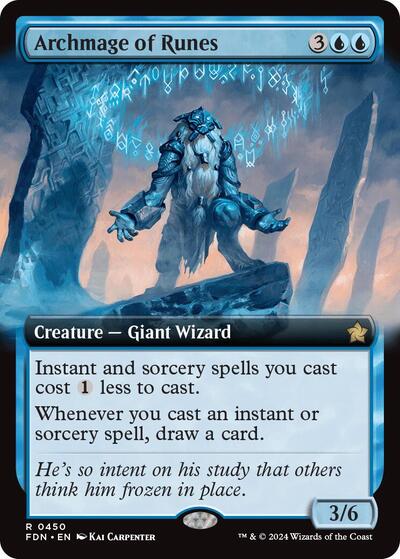 Archmage of Runes Extended Art FDN #450 (Lightly Played Rare) Magic: The Gathering: Foundations