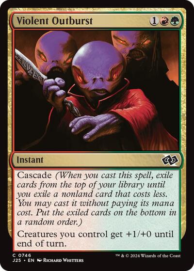 Violent Outburst J25 #746 (Near Mint Common) Magic: The Gathering: Foundations Jumpstart