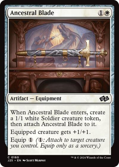 Ancestral Blade J25 #160 (Near Mint Common) Magic: The Gathering: Foundations Jumpstart