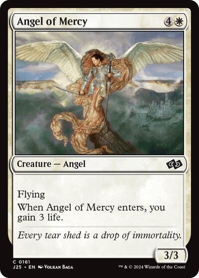 Angel of Mercy J25 #161 (Near Mint Common) Magic: The Gathering: Foundations Jumpstart