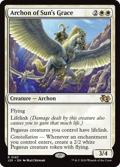 Archon of Suns Grace J25 #167 (Near Mint Rare) Magic: The Gathering: Foundations Jumpstart