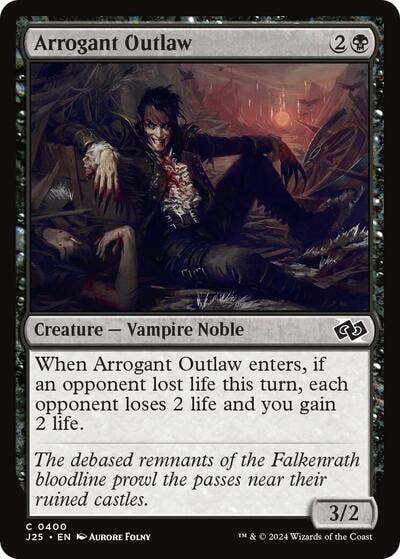 Arrogant Outlaw J25 #400 (Near Mint Common) Magic: The Gathering: Foundations Jumpstart