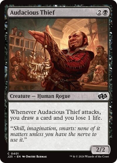 Audacious Thief J25 #401 (Near Mint Common) Magic: The Gathering: Foundations Jumpstart
