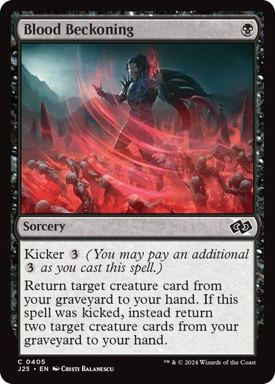 Blood Beckoning J25 #405 (Near Mint Common) Magic: The Gathering: Foundations Jumpstart