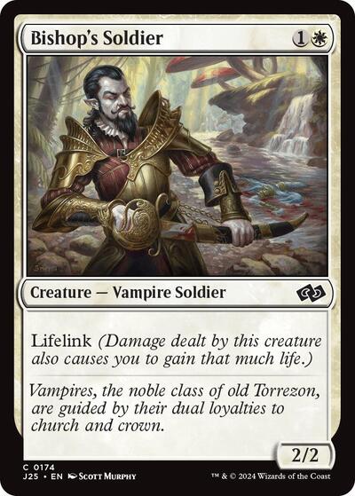 Bishops Soldier J25 #174 (Near Mint Common) Magic: The Gathering: Foundations Jumpstart