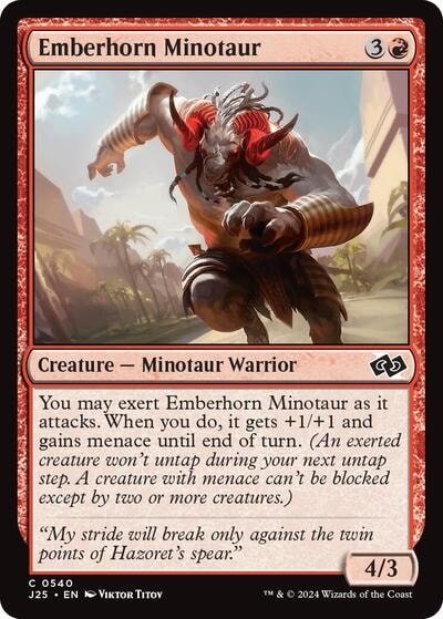 Emberhorn Minotaur J25 #540 (Near Mint Common) Magic: The Gathering: Foundations Jumpstart