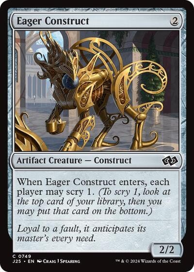 Eager Construct J25 #749 (Near Mint Common) Magic: The Gathering: Foundations Jumpstart