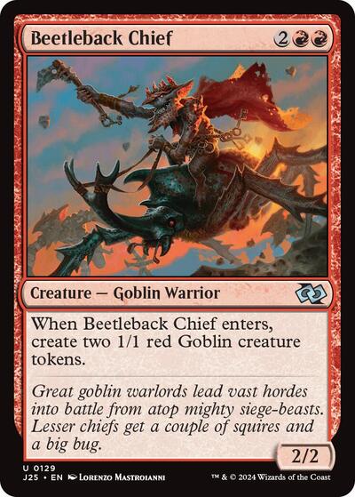 Beetleback Chief J25 #129 (Near Mint Uncommon) Magic: The Gathering: Foundations Jumpstart
