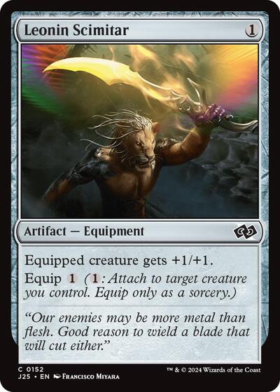 Leonin Scimitar J25 #152 (Near Mint Common) Magic: The Gathering: Foundations Jumpstart