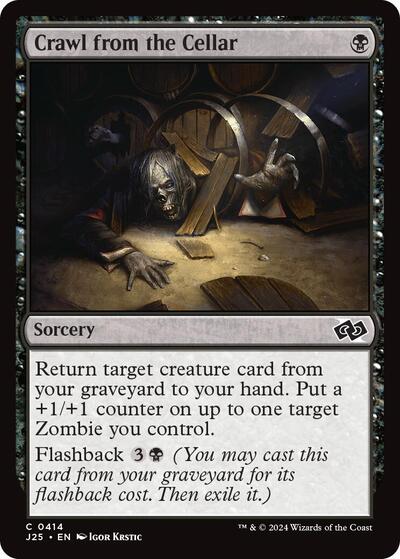 Crawl from the Cellar J25 #414 (Near Mint Common) Magic: The Gathering: Foundations Jumpstart