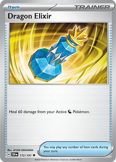 Dragon Elixir SSP #172/191 (Near Mint Uncommon) Pokemon: SV08: Surging Sparks