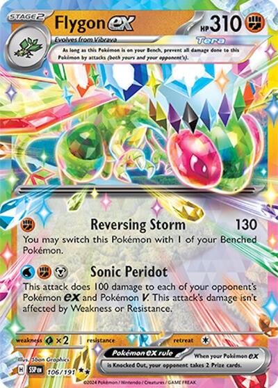 Flygon ex 106 191 Holofoil SSP #106/191 (Near Mint Double Rare) Pokemon: SV08: Surging Sparks