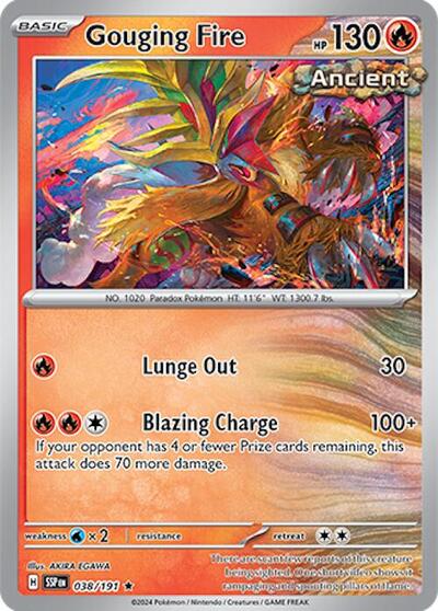 Gouging Fire SV08: Surging Sparks SSP #038/191 (Rare) Pokemon: