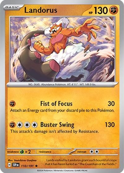 Landorus SV08: Surging Sparks SSP #110/191 (Rare) Pokemon: