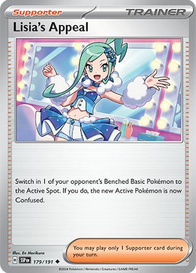 Lisias Appeal 179 191 SSP #179/191 (Near Mint Uncommon) Pokemon: SV08: Surging Sparks