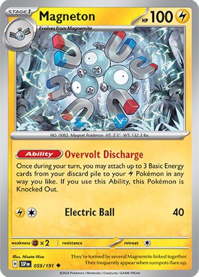 Magneton SSP #059/191 (Near Mint Uncommon) Pokemon: SV08: Surging Sparks