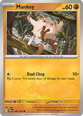 Mankey Reverse Holofoil SSP #098/191 (Near Mint Common) Pokemon: SV08: Surging Sparks