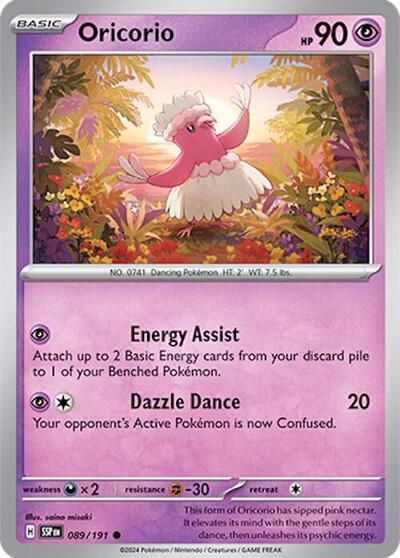 Oricorio 089 191 SV08: Surging Sparks SSP #089/191 (Common) Pokemon: