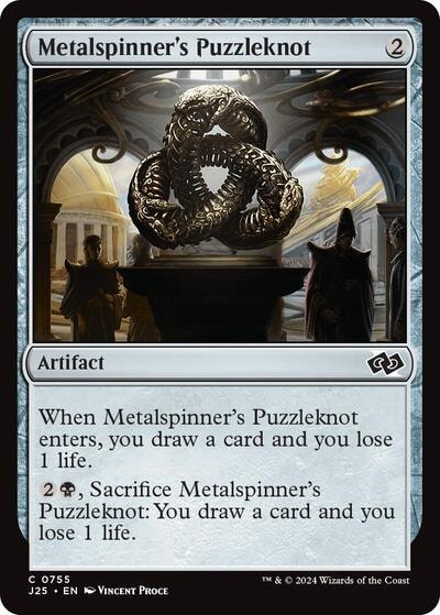 Metalspinners Puzzleknot J25 #755 (Near Mint Common) Magic: The Gathering: Foundations Jumpstart