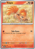 Vulpix Reverse Holofoil SSP #016/191 (Near Mint Common) Pokemon: SV08: Surging Sparks