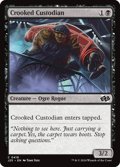 Crooked Custodian J25 #416 (Near Mint Common) Magic: The Gathering: Foundations Jumpstart