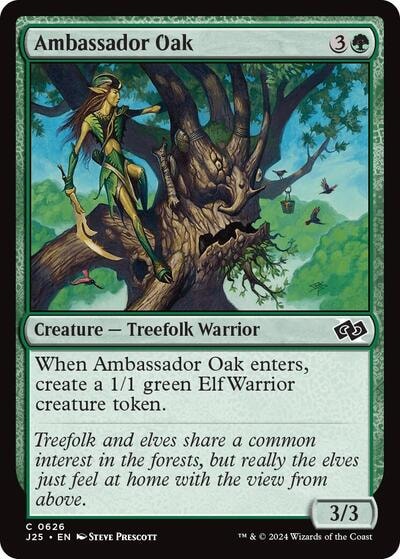 Ambassador Oak J25 #626 (Near Mint Common) Magic: The Gathering: Foundations Jumpstart